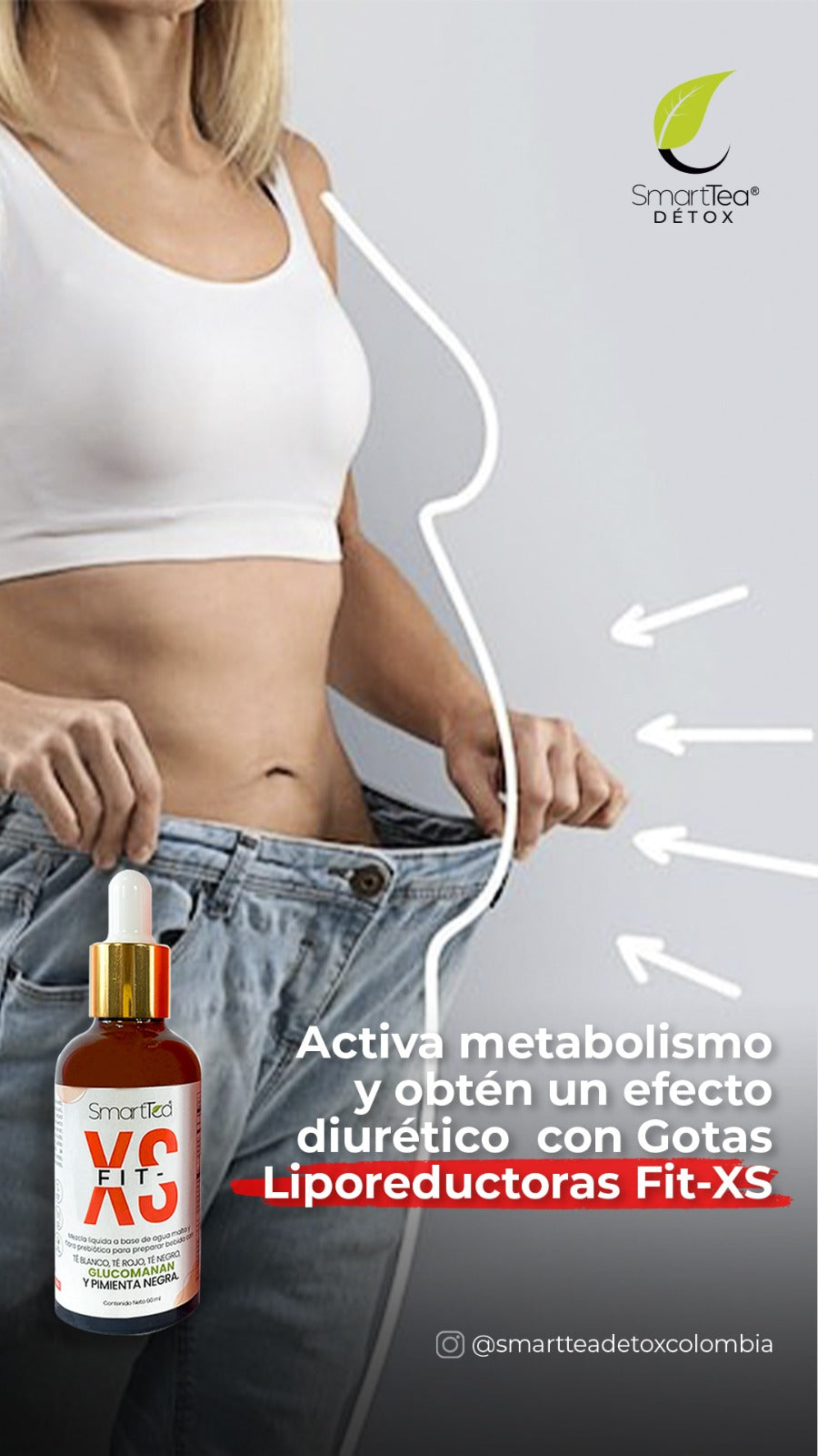 Gotas Liporeductoras Fit XS: Suplemento Natural Sublingual para Pérdida de Peso y Salud Digestiva